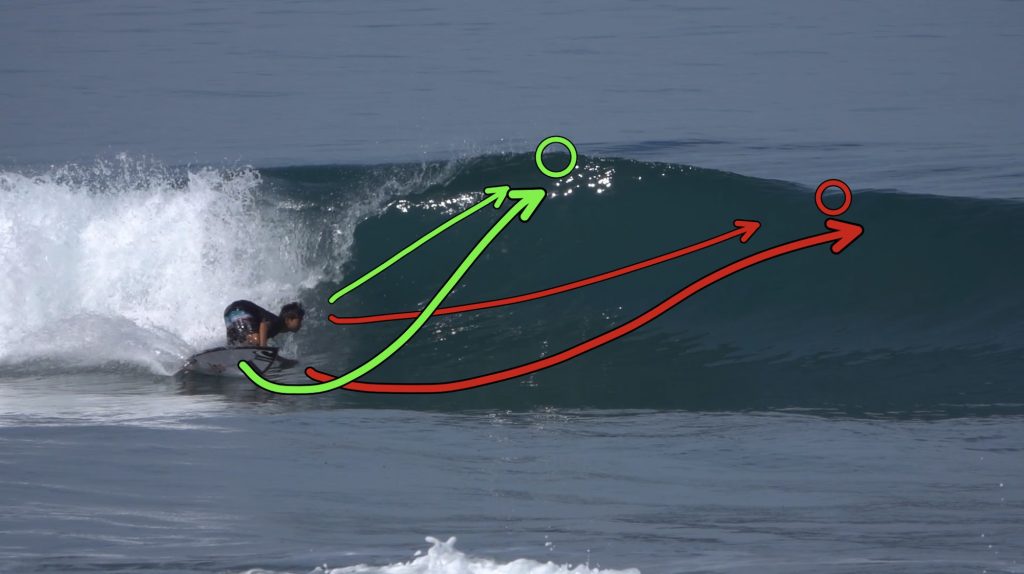 Surfer performing a turn at golden hour
